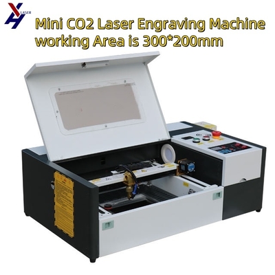 3020 حفار ليزر صغير 40W 50W ليزر مطاط طابع آلة ليزر حفر آلة