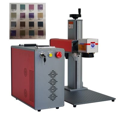 علامة ليزر الألياف MOPA لحفر الفولاذ المقاوم للصدأ الملون